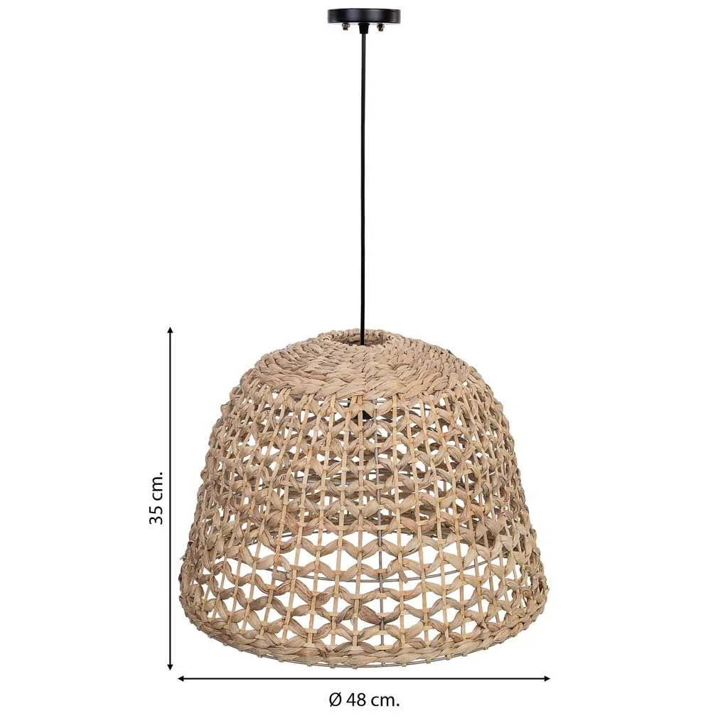 Hanglamp van natuurvezel naturel / bruin — Foto 3