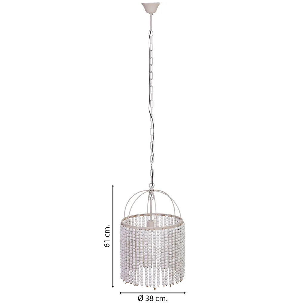 Hanglamp van metaal en hout — Foto 3