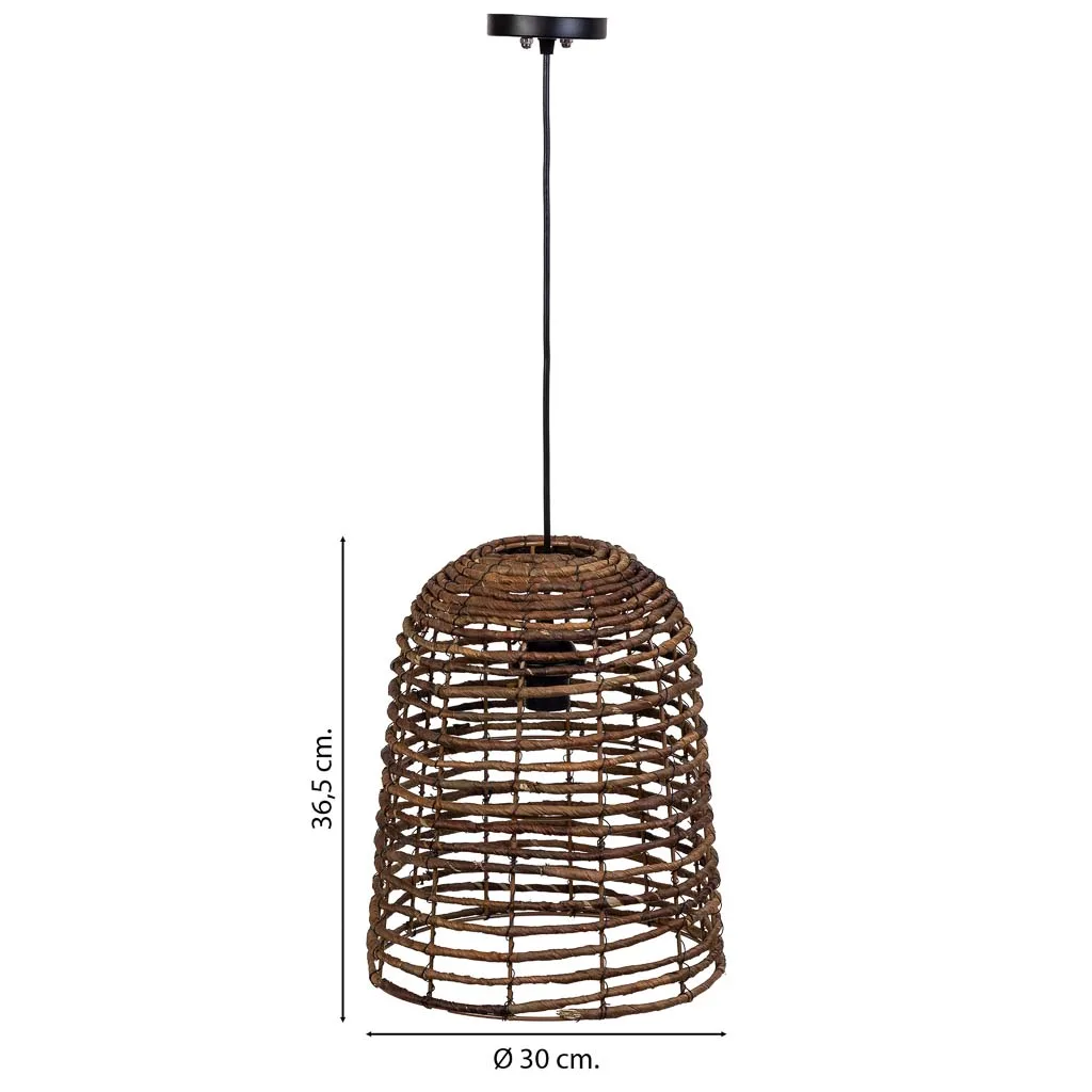 Banana leaf pendant light – natural / brown — Photo 3