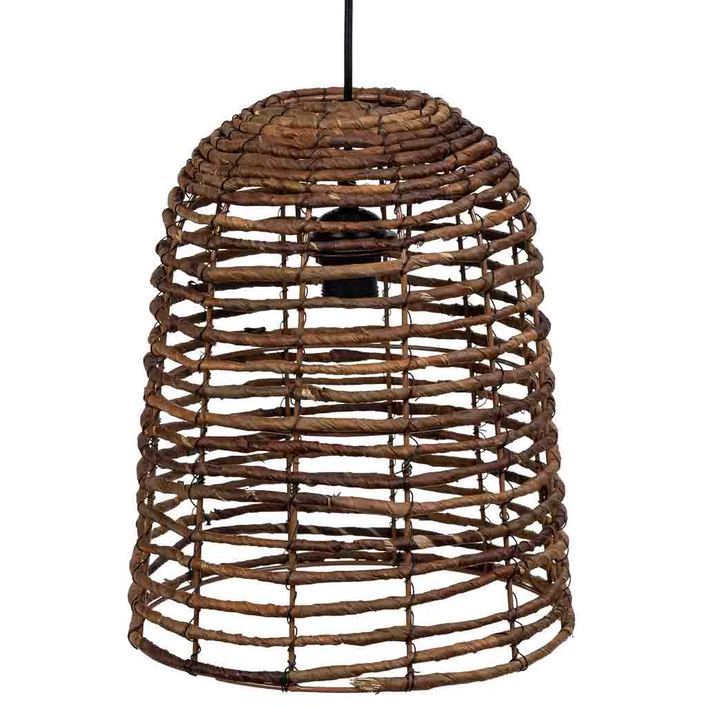 Banana leaf pendant light – natural / brown — Photo 4