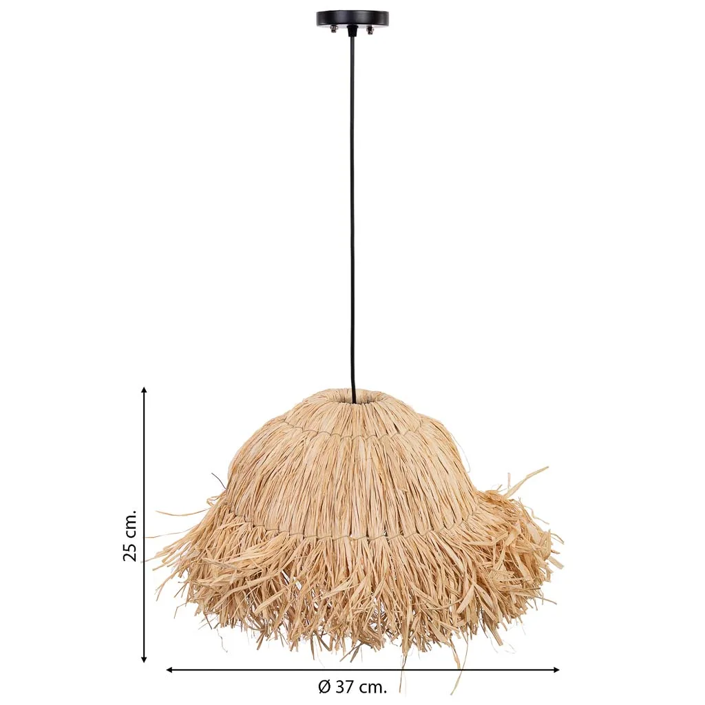 Raffia pendant light — Photo 3