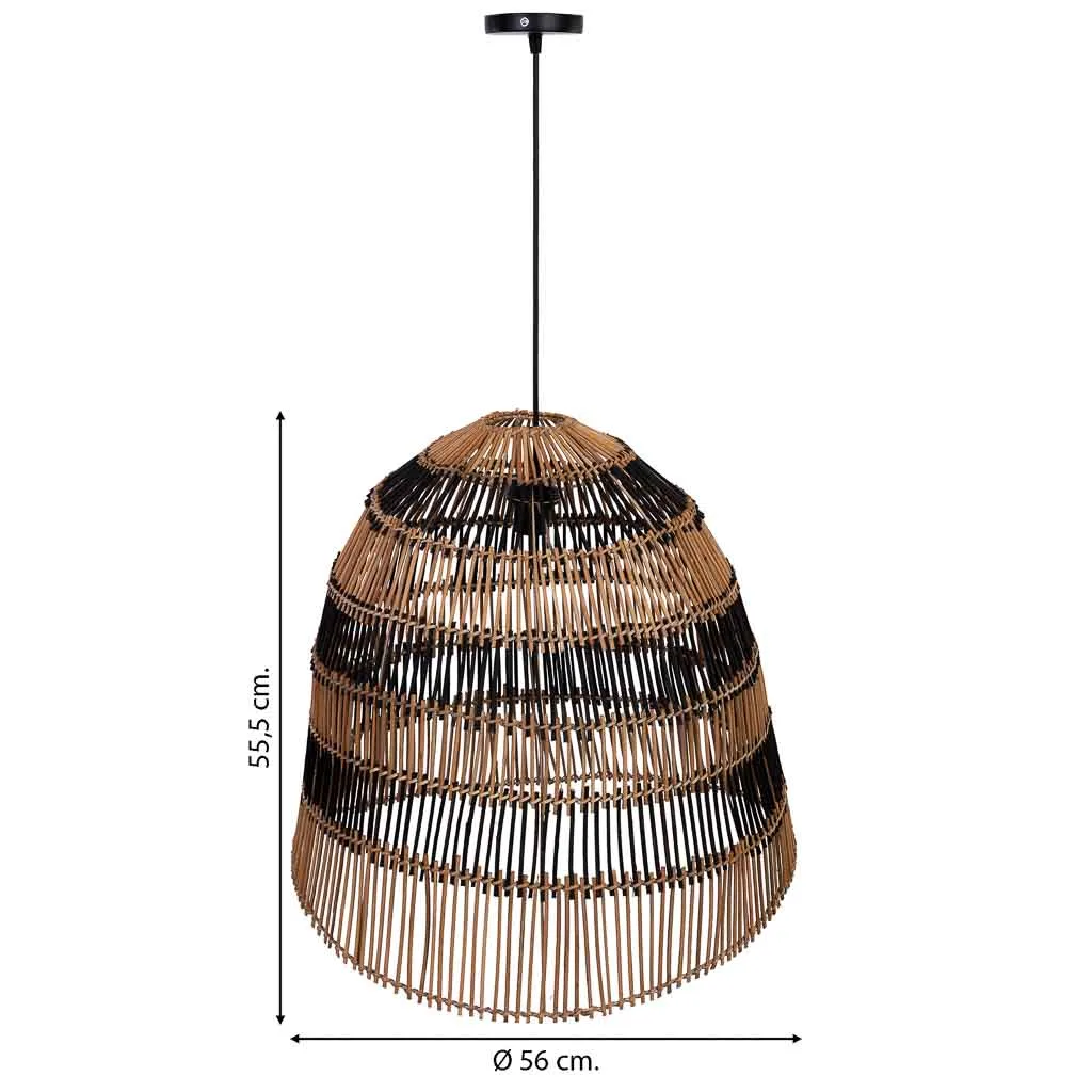 Rattan pendant light – brown — Photo 3