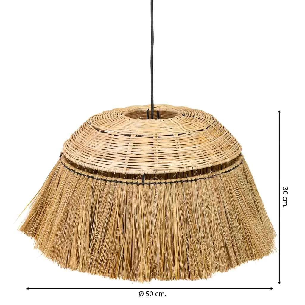 Hanglamp van natuurvezel naturel / bruin — Foto 4