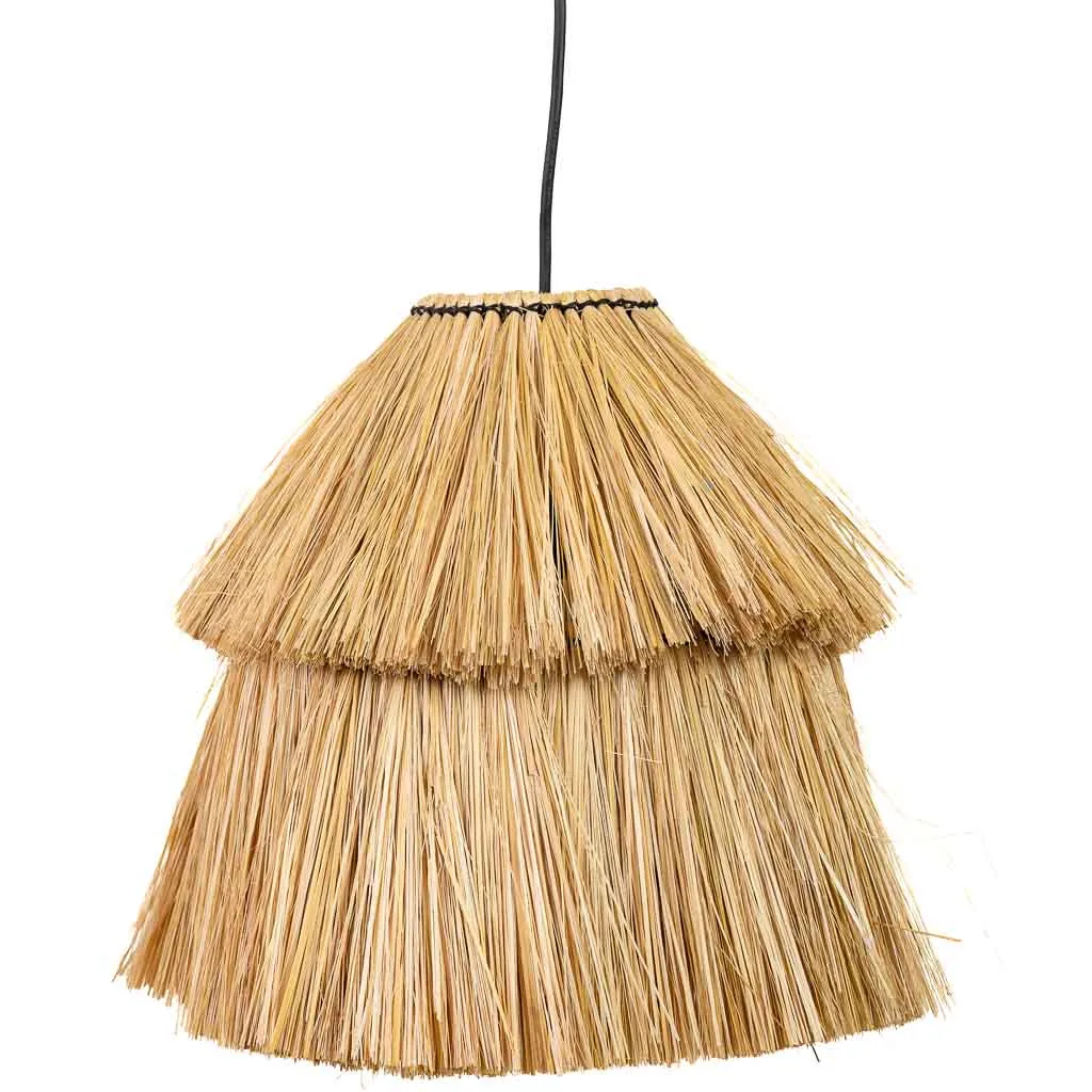 Hanglamp van natuurvezel naturel / bruin — Foto 3
