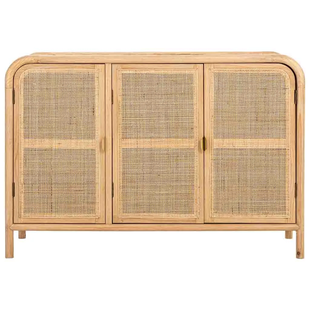 Wood rattan sideboard – brown — Photo 2