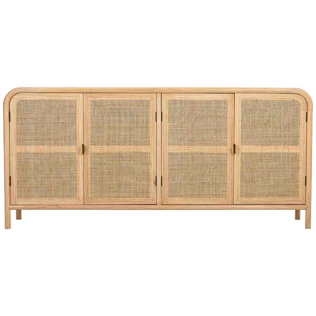 Wood rattan sideboard – brown — Photo 2