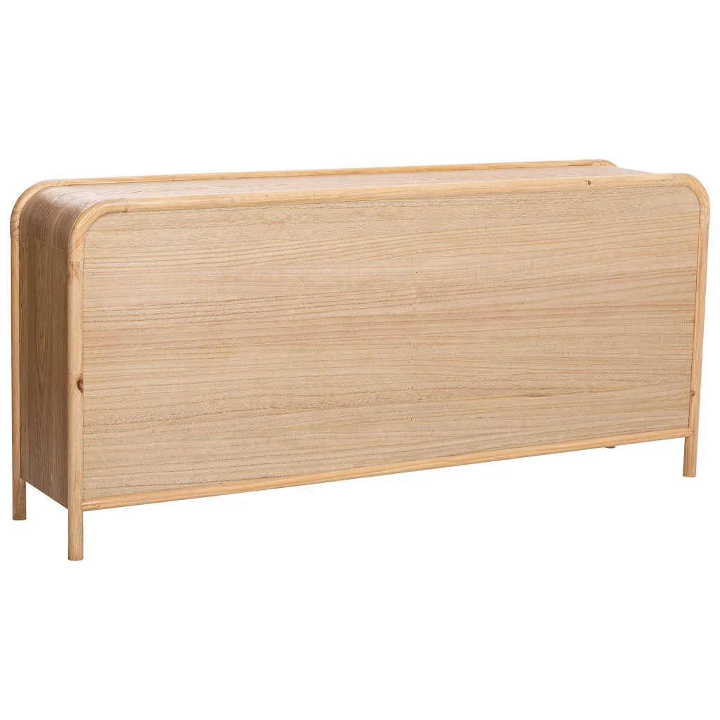 Wood rattan sideboard – brown — Photo 4