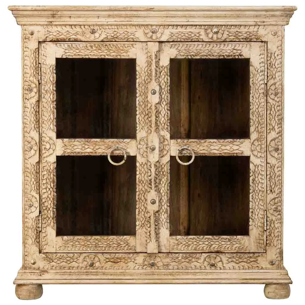 Handmade wood sideboard with doors – white — Photo 2