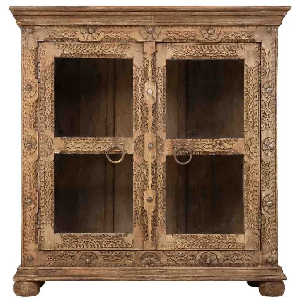Handgemaakt dressoir van hout bruin — Foto 2