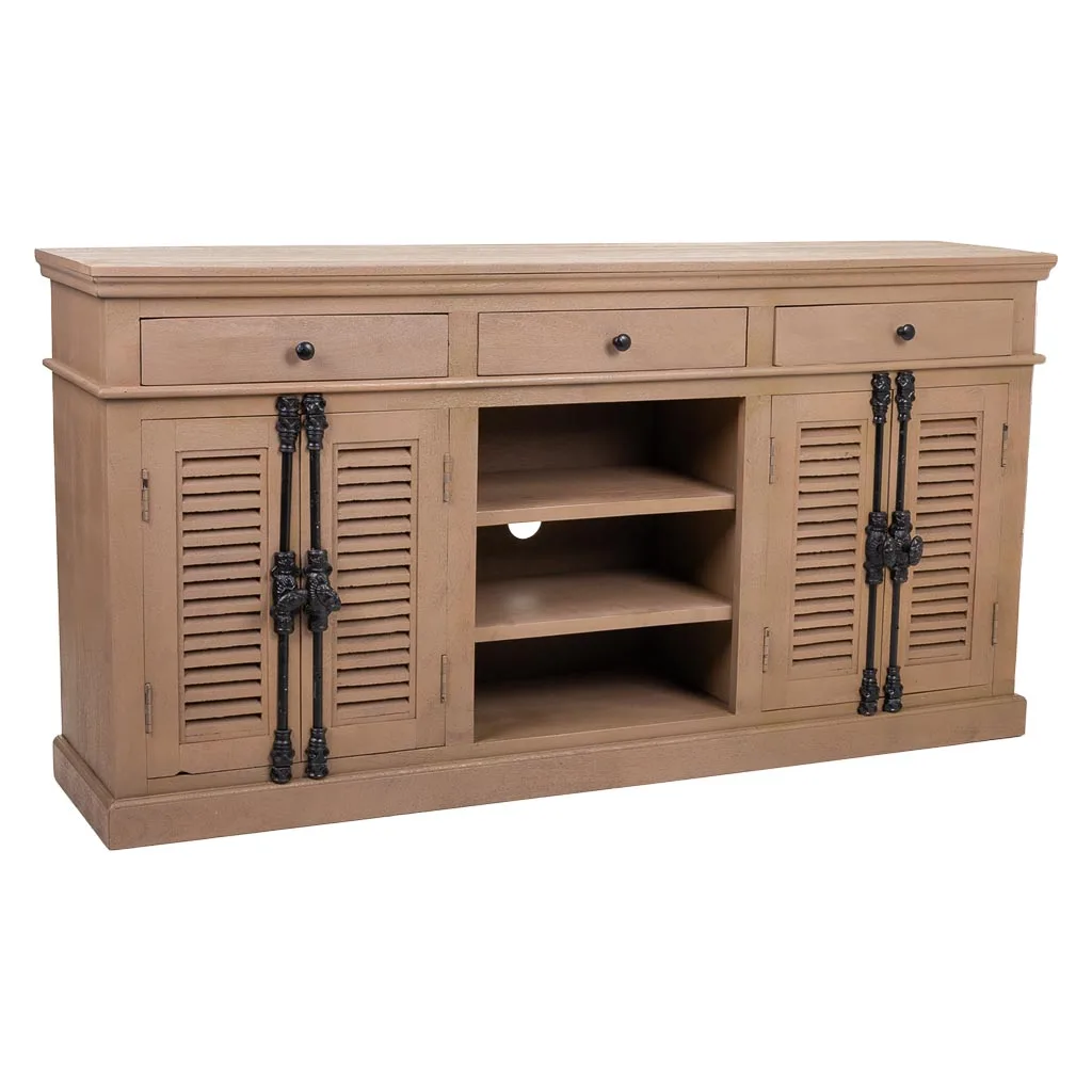 Wood metal sideboard – brown — Photo 1