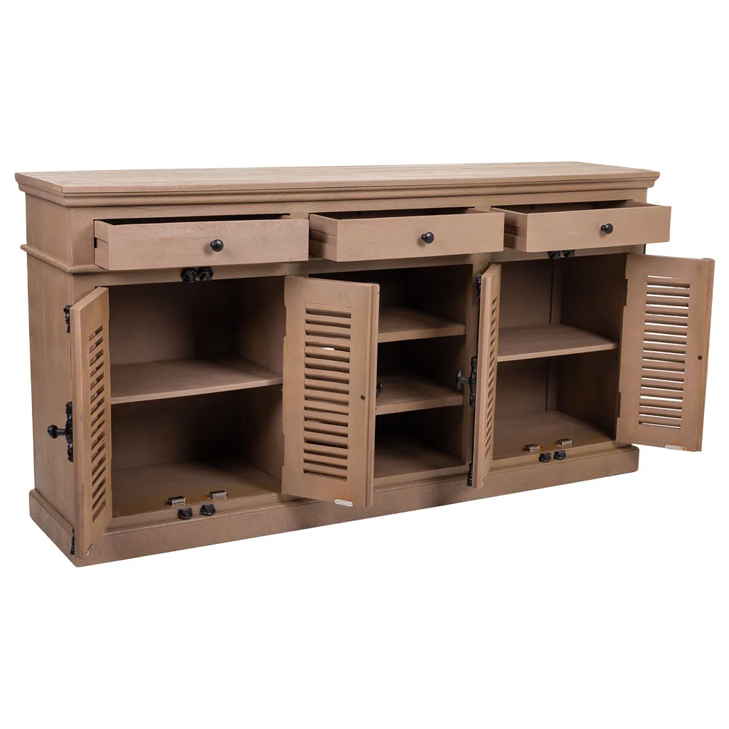 Wood metal sideboard – brown — Photo 3