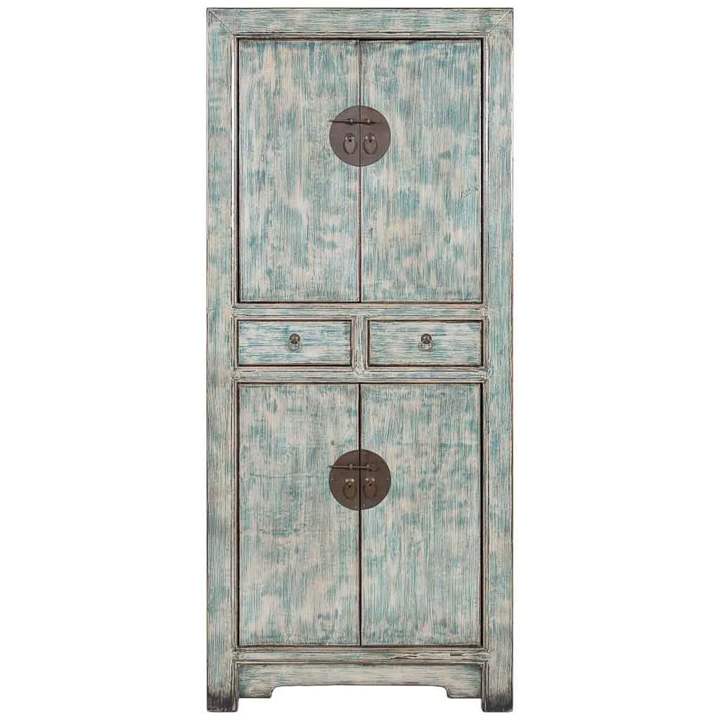 Wood wardrobe – white / bluish — Photo 3