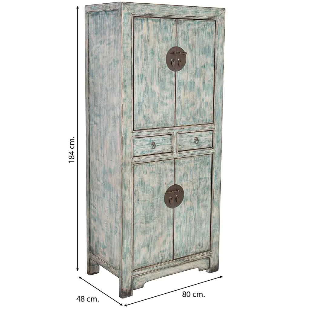 Wood wardrobe – white / bluish — Photo 4