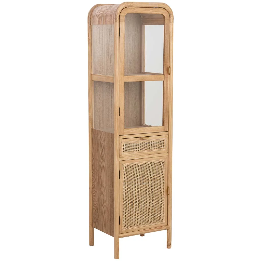 Vitrina de madera y ratán marrón — Foto 1