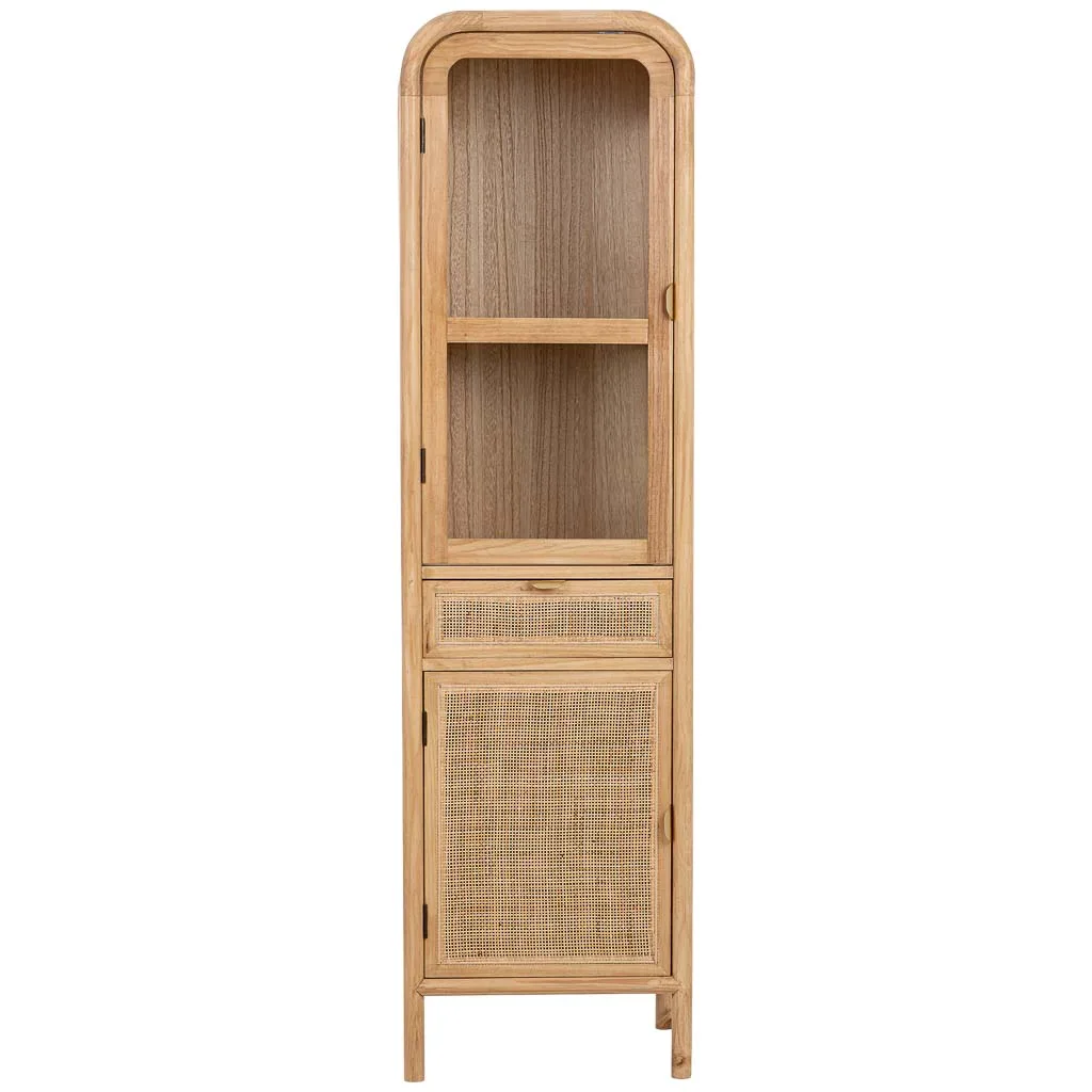 Vitrina de madera y ratán marrón — Foto 2