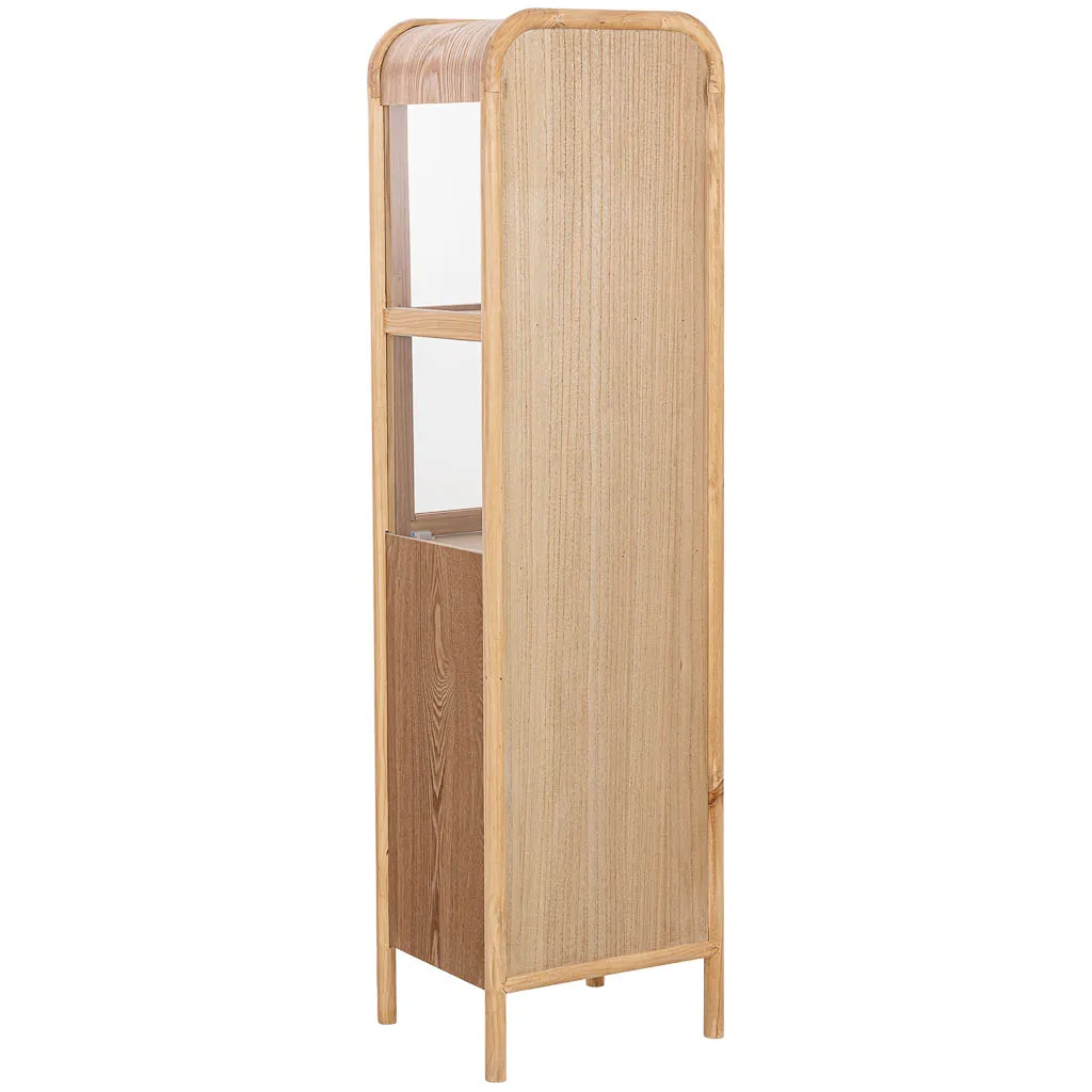 Vitrina de madera y ratán marrón — Foto 4