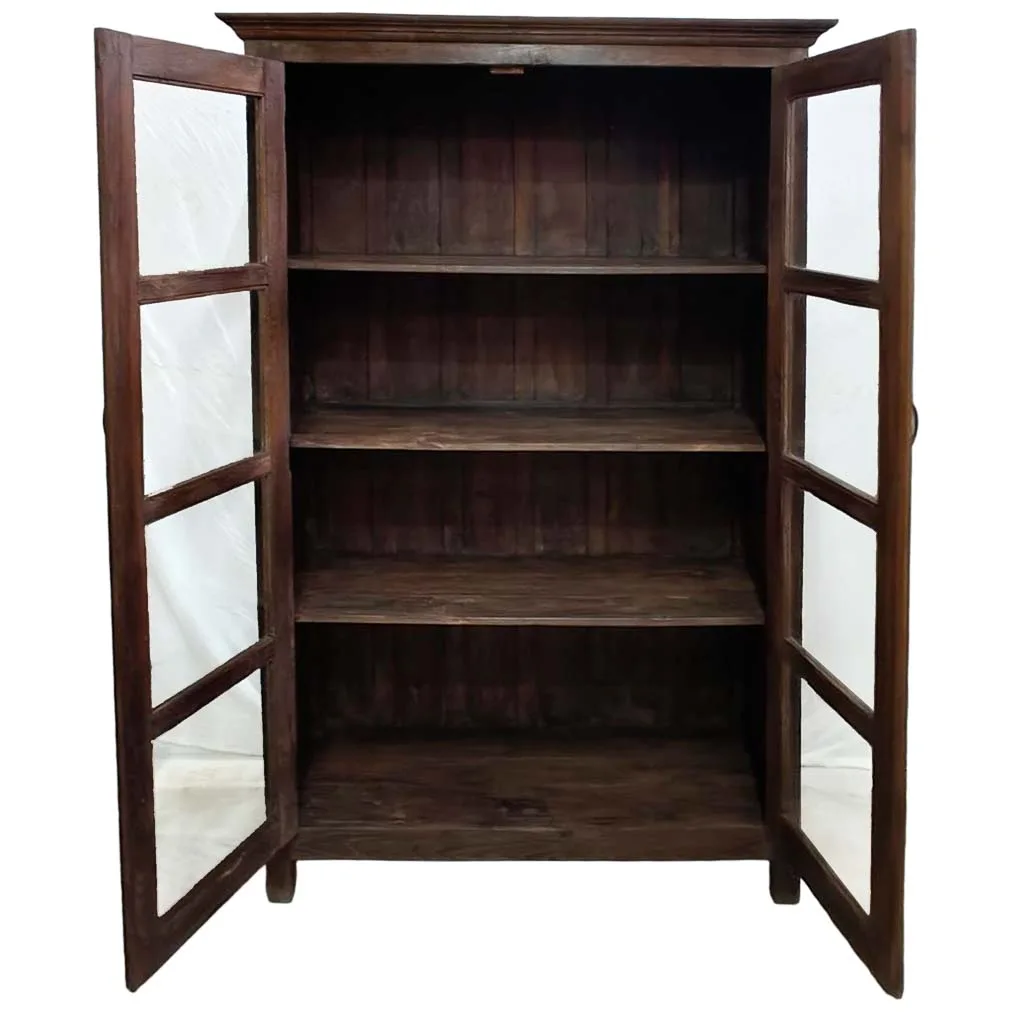 Vitrina artesanal de madera marrón — Foto 3