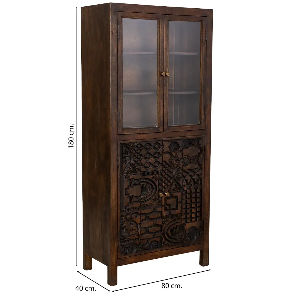 Vitrina artesanal de madera marrón — Foto 3