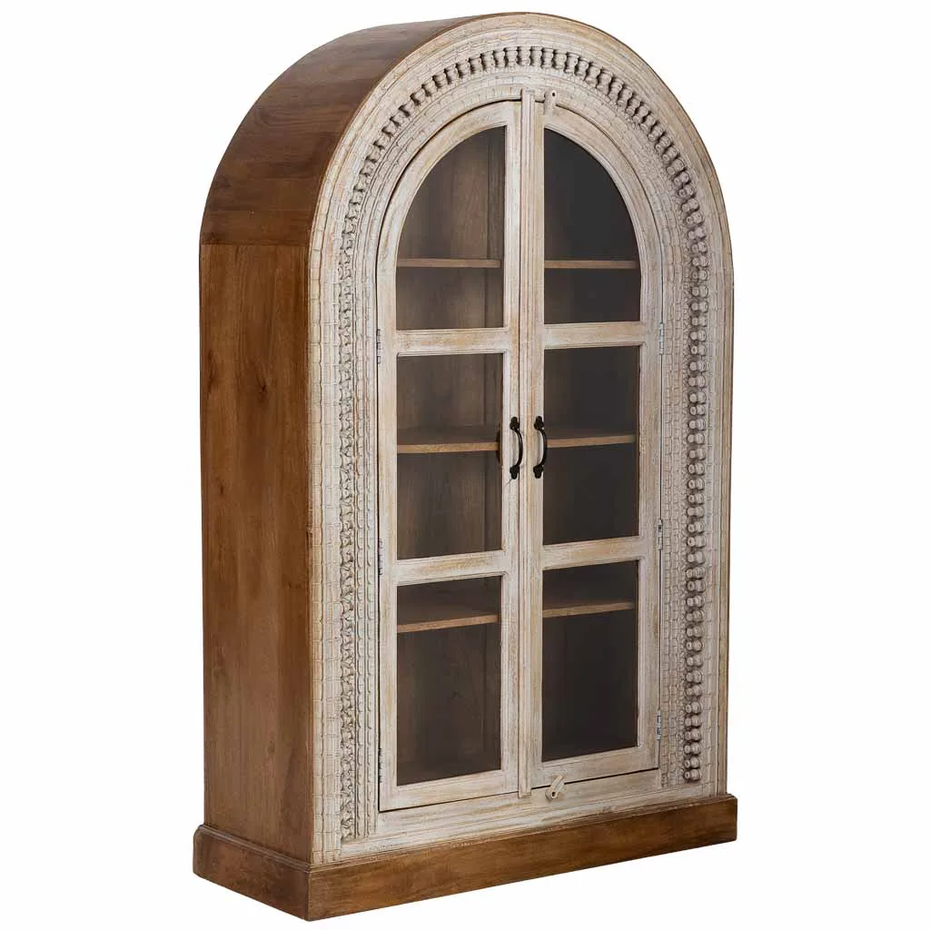 Vitrine artisanale en bois blanche — Photo 1