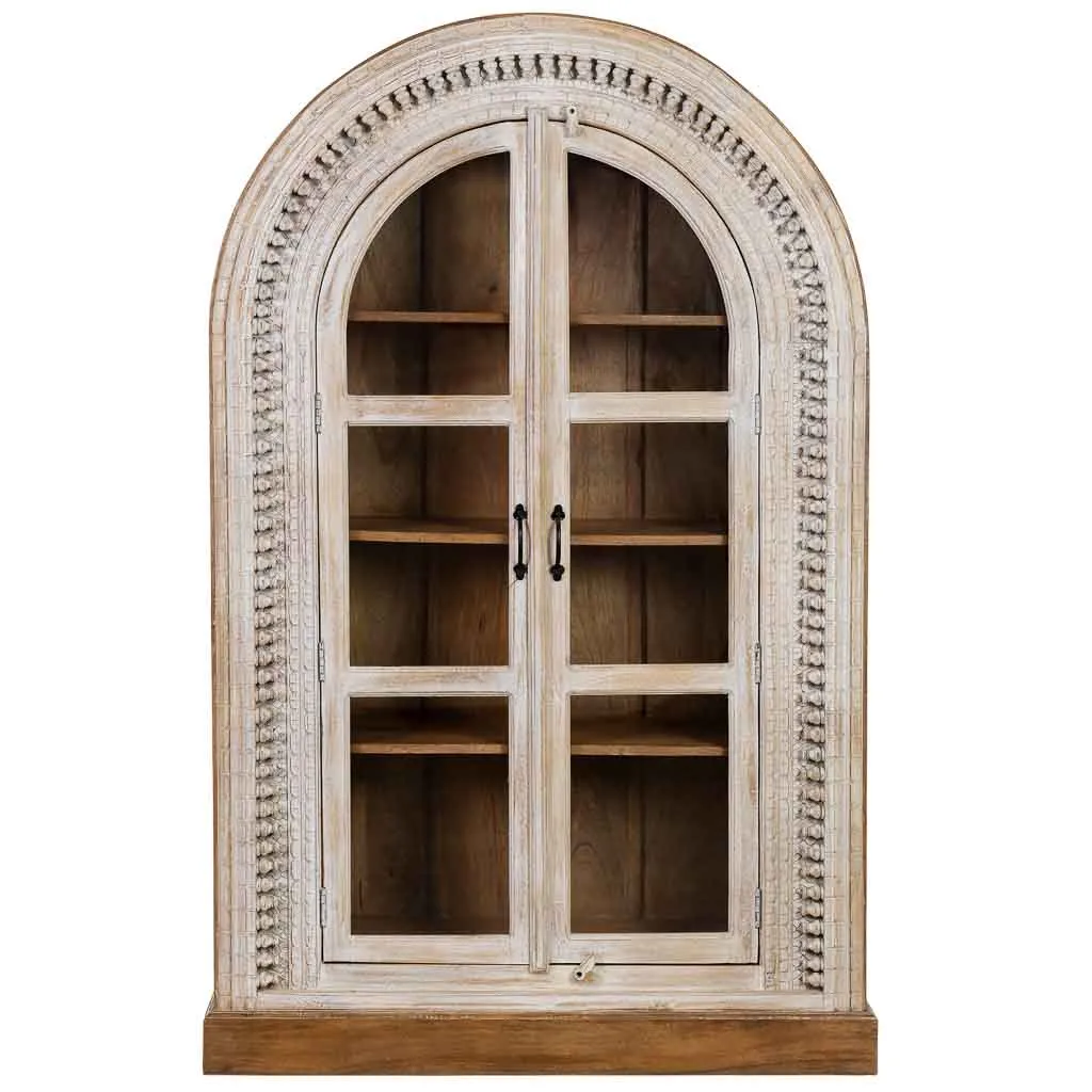 Vitrine artisanale en bois blanche — Photo 2