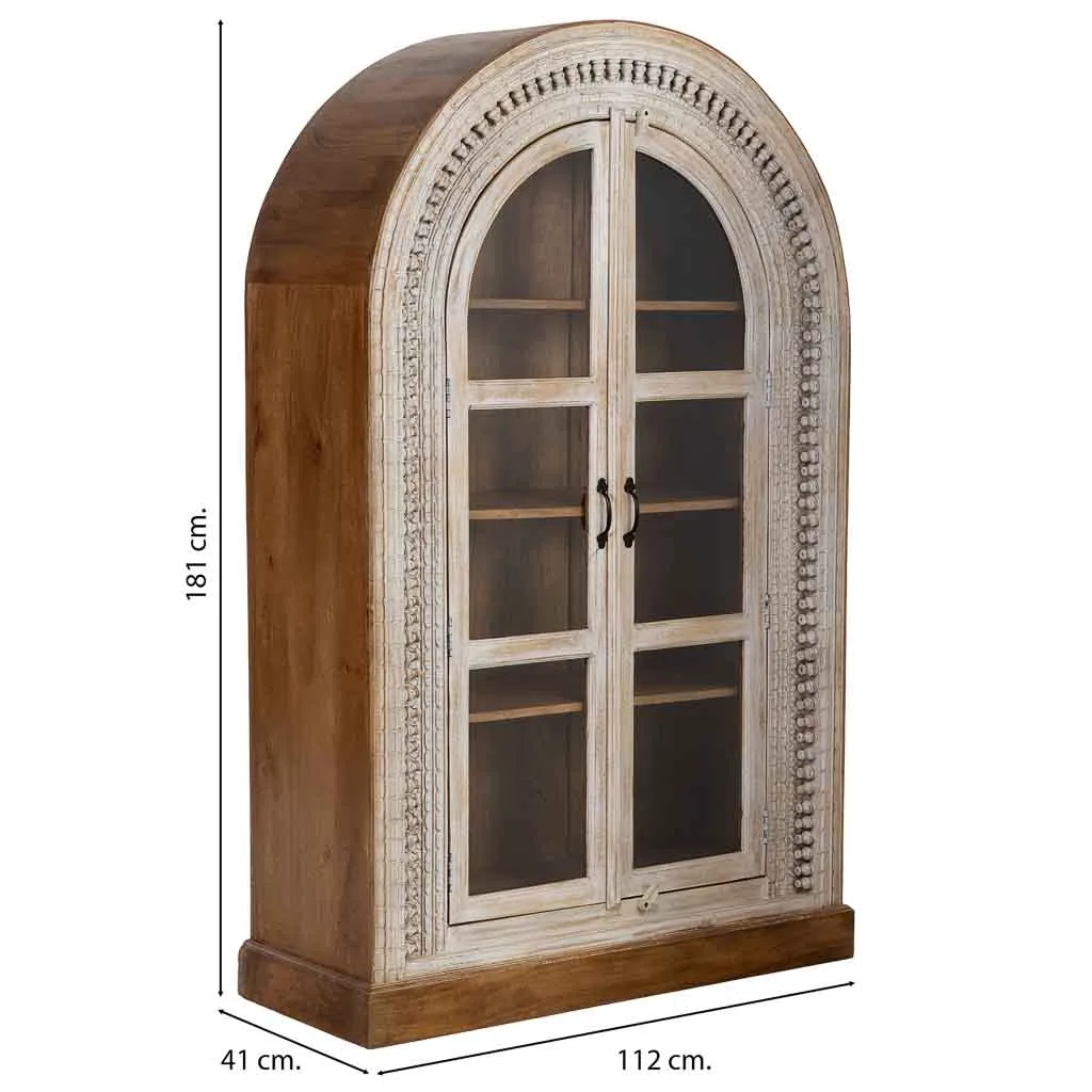 Vitrine artisanale en bois blanche — Photo 3