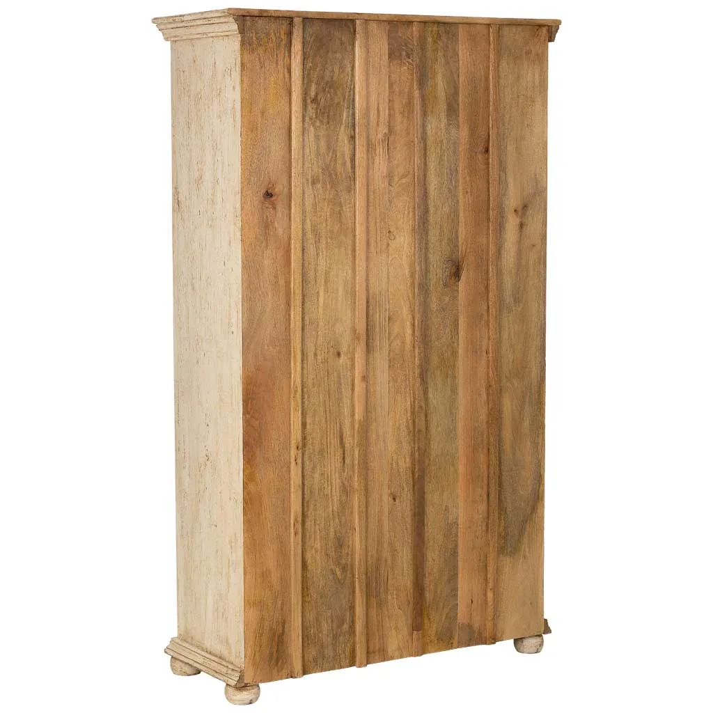 Vitrina tallada artesanal de madera beige — Foto 4