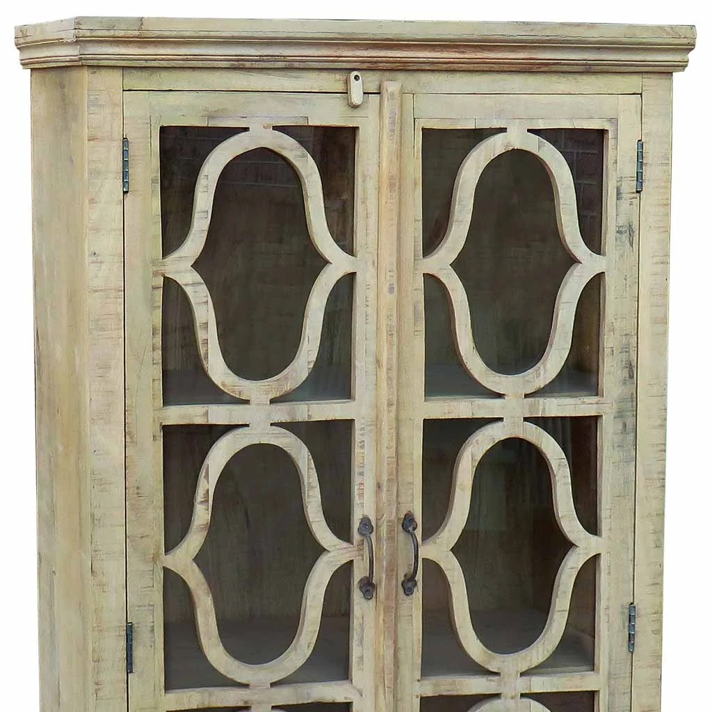 Vitrinekast van hout beige — Foto 2