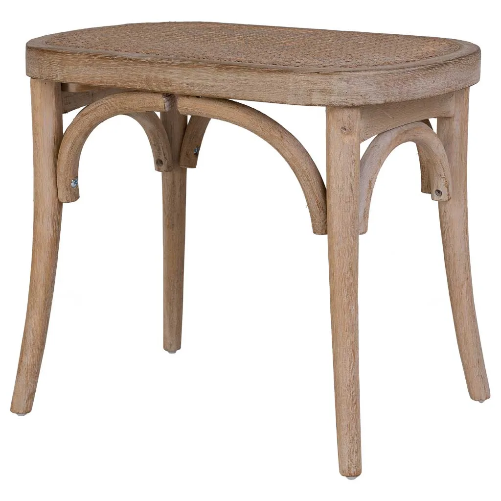 Banqueta asiento de madera y ratán — Foto 4