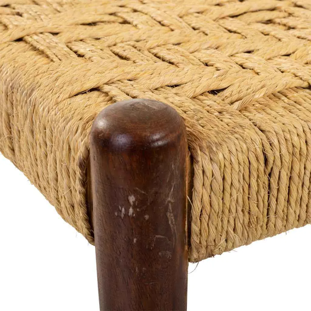 Wood rope bench – natural / brown — Photo 4