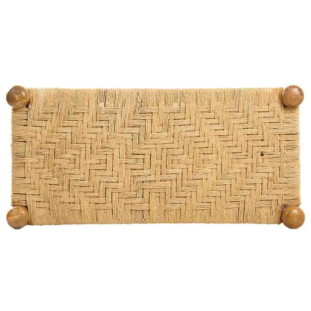 Wood rope bench – brown — Photo 2