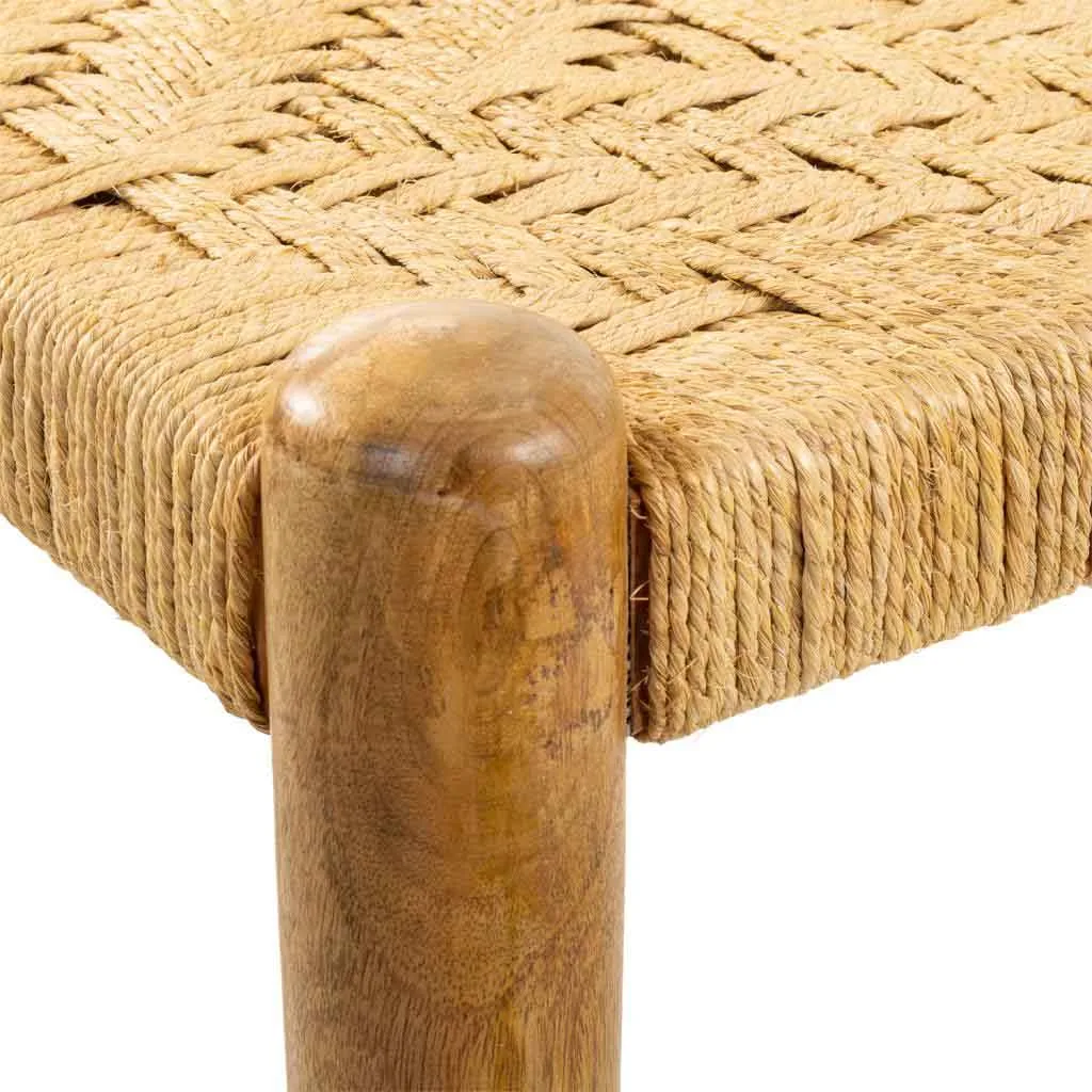 Wood rope bench – brown — Photo 3
