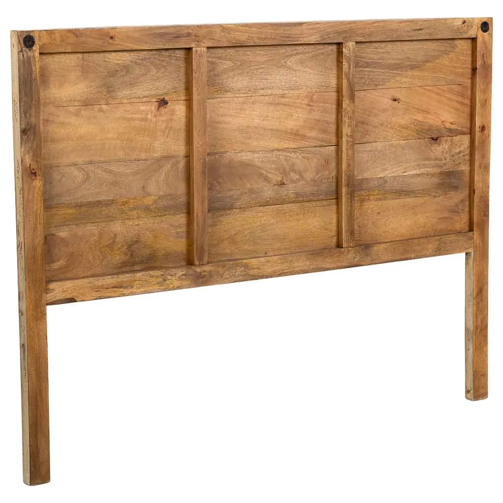 Handmade wood headboard bed – beige — Photo 4