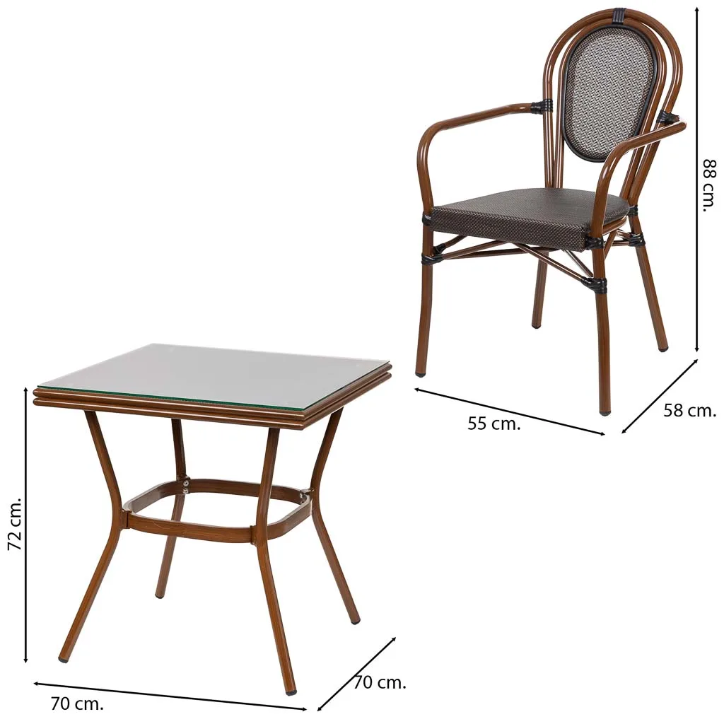 Set table chairs table – brown — Photo 4