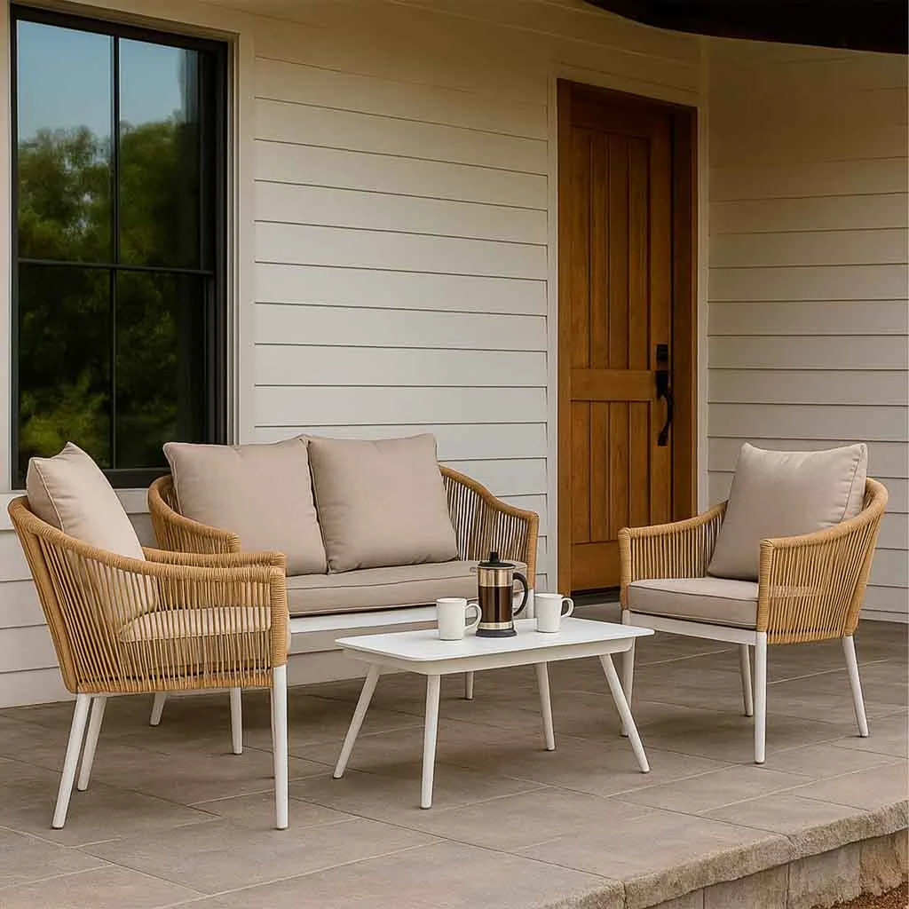 Mesa sofá sillón beige — Foto 2