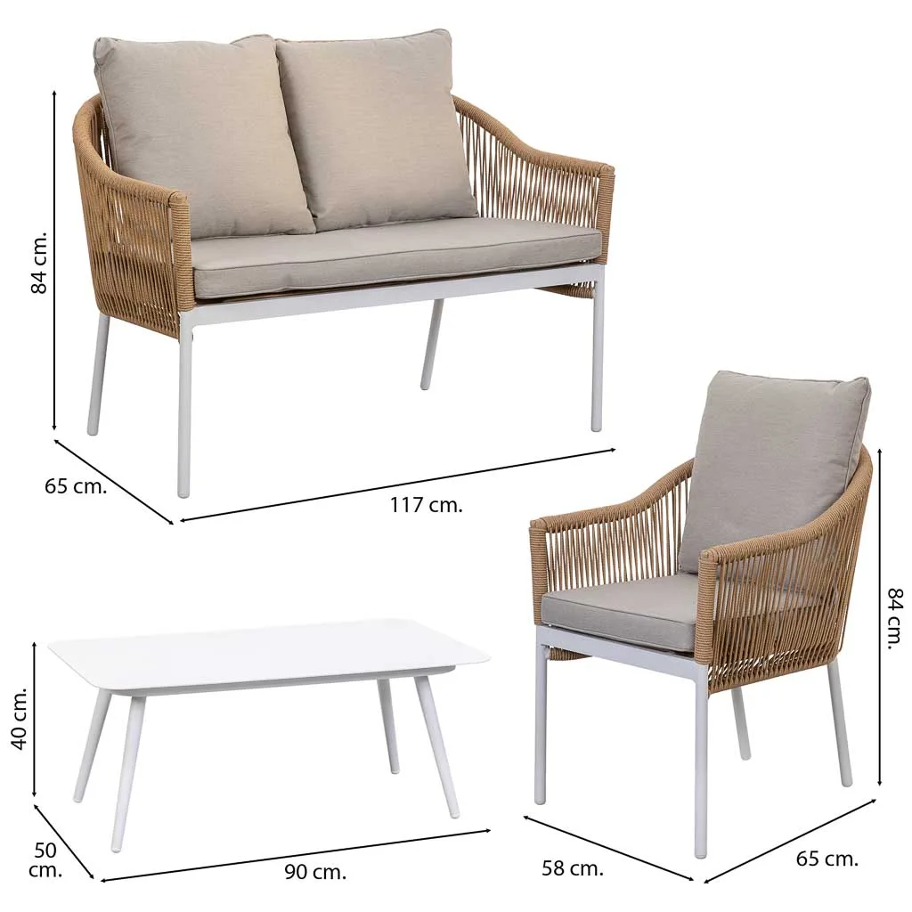 Mesa sofá sillón beige — Foto 4