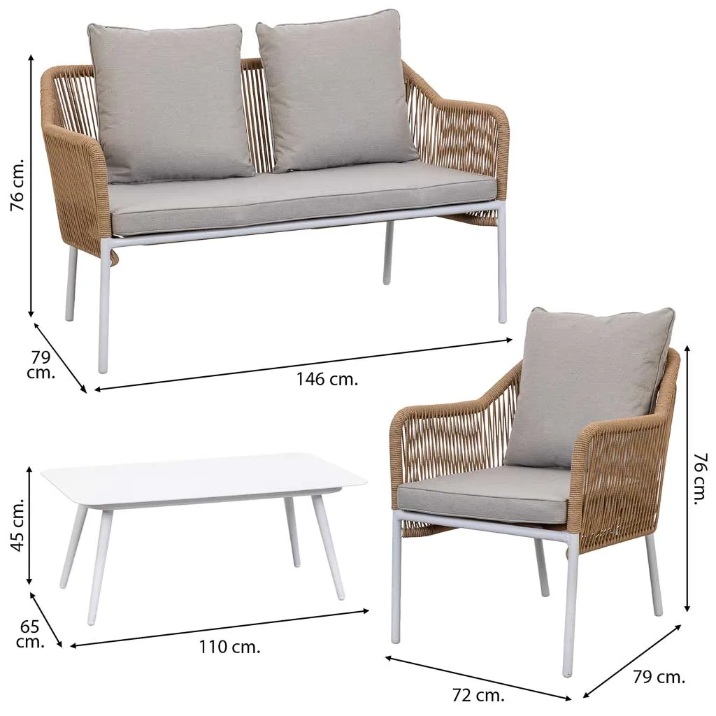 Table sofa armchair – beige — Photo 4