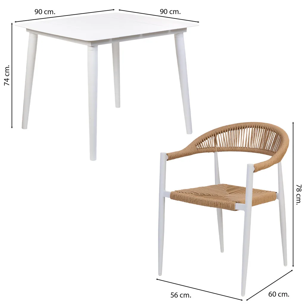 Set table chairs table – beige — Photo 4