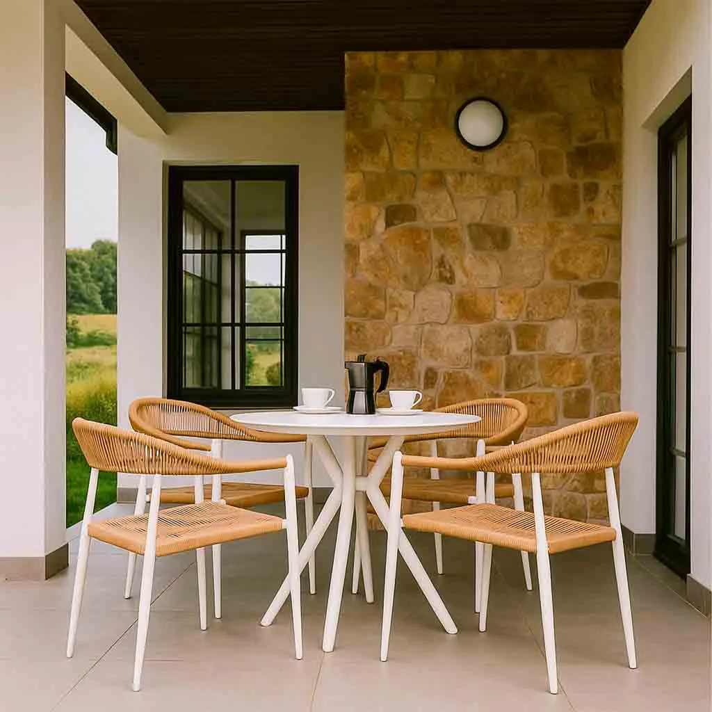 Set table chairs table – beige — Photo 2