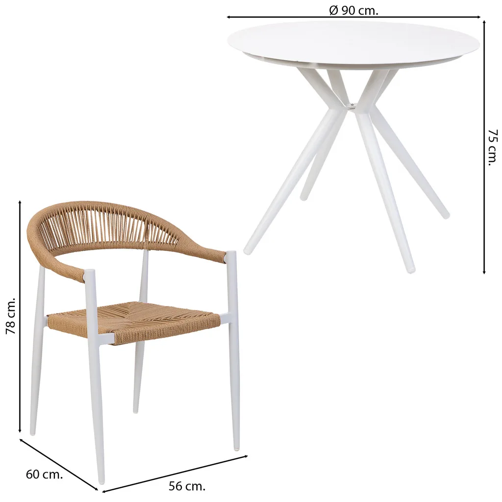 Set table chairs table – beige — Photo 4
