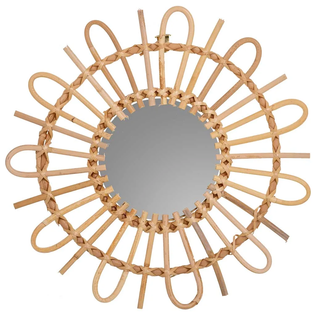 Bamboo mirror – brown — Photo 2