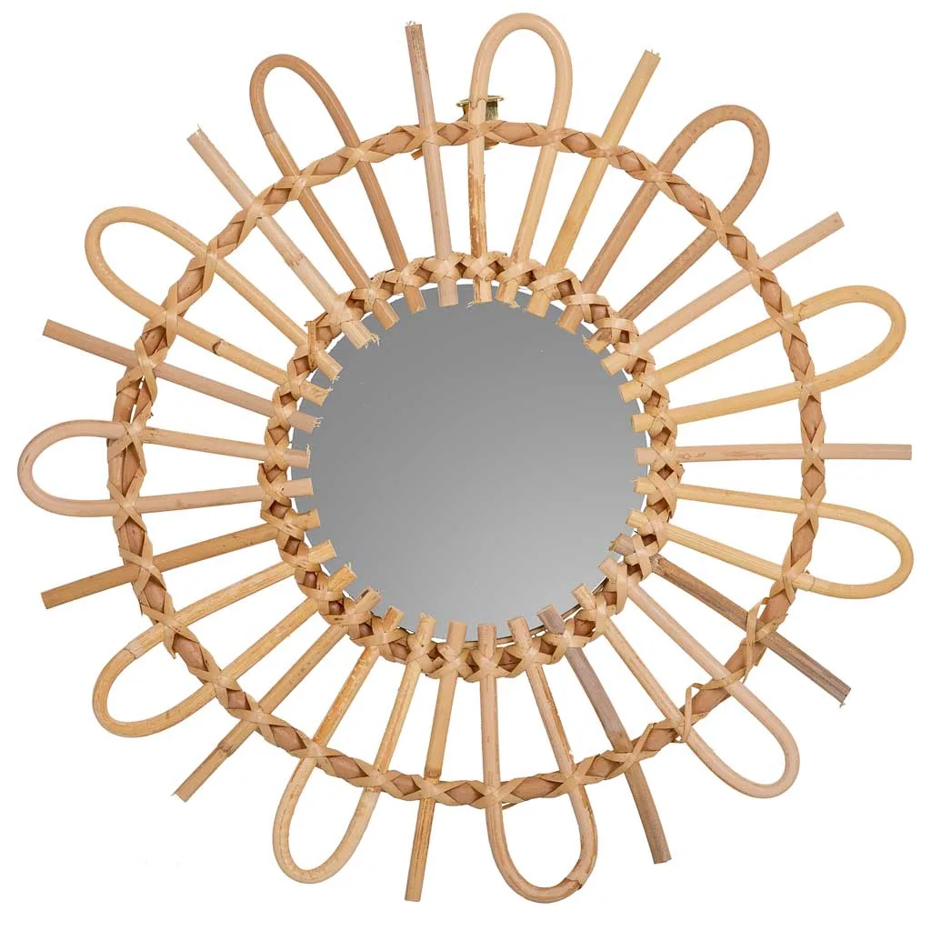 Bamboo mirror – brown — Photo 3