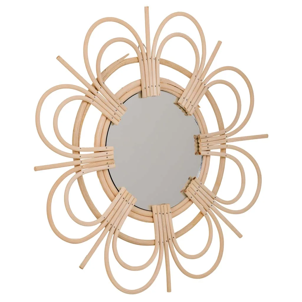 Bamboo mirror – brown — Photo 1