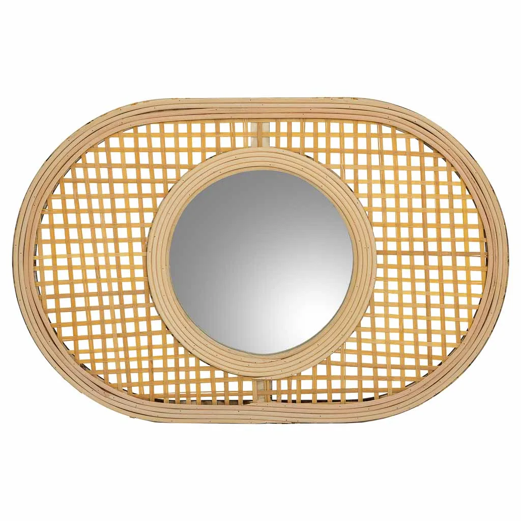 Bamboo mirror – brown — Photo 2