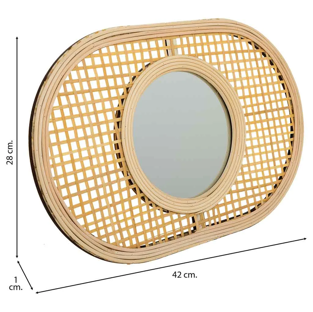 Bamboo mirror – brown — Photo 3