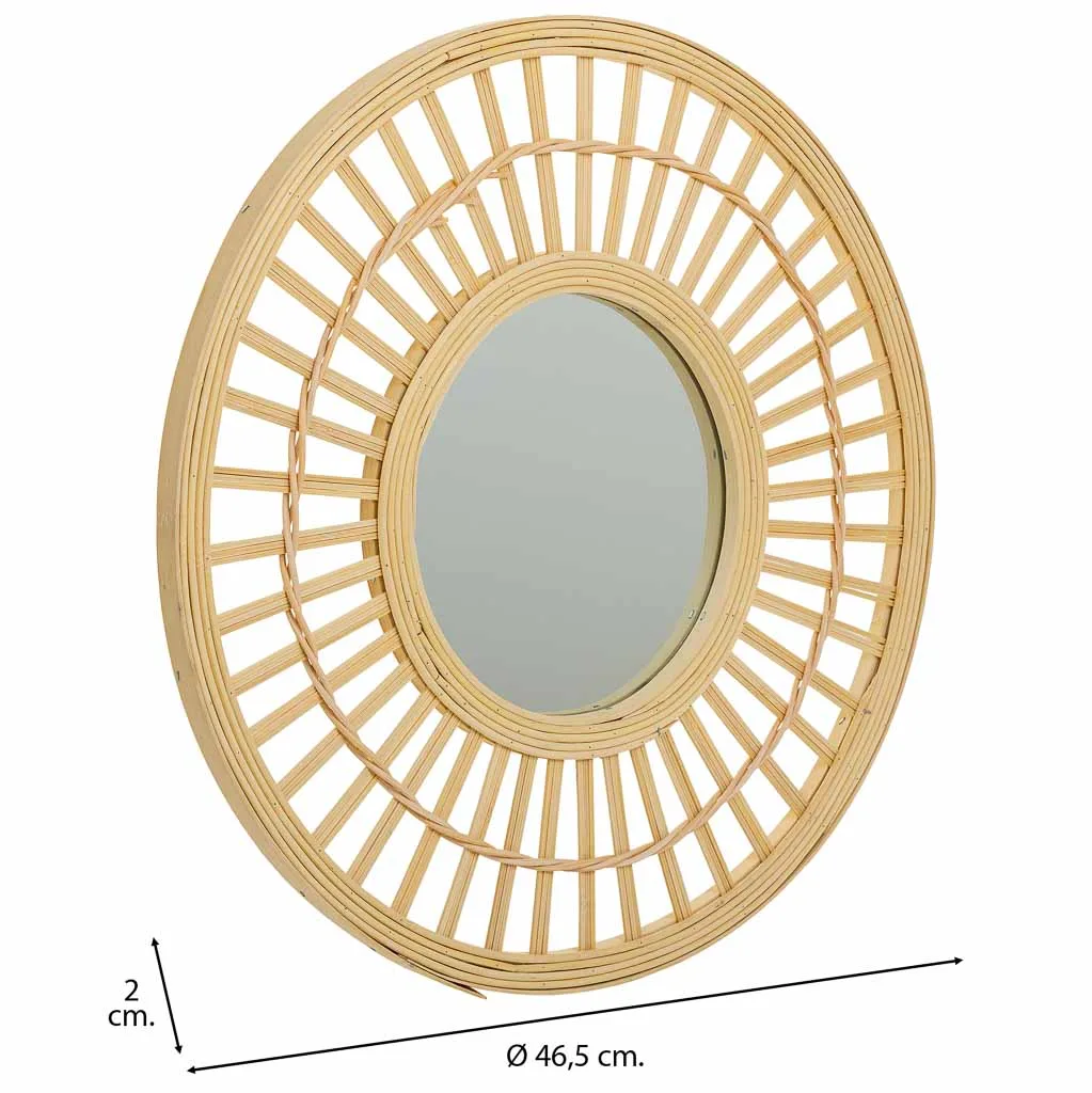 Bamboo mirror – brown — Photo 4