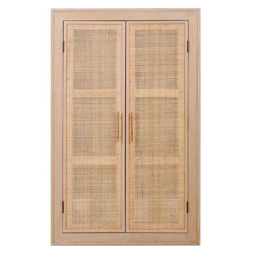 MDF cane webbing mirror – brown — Photo 3