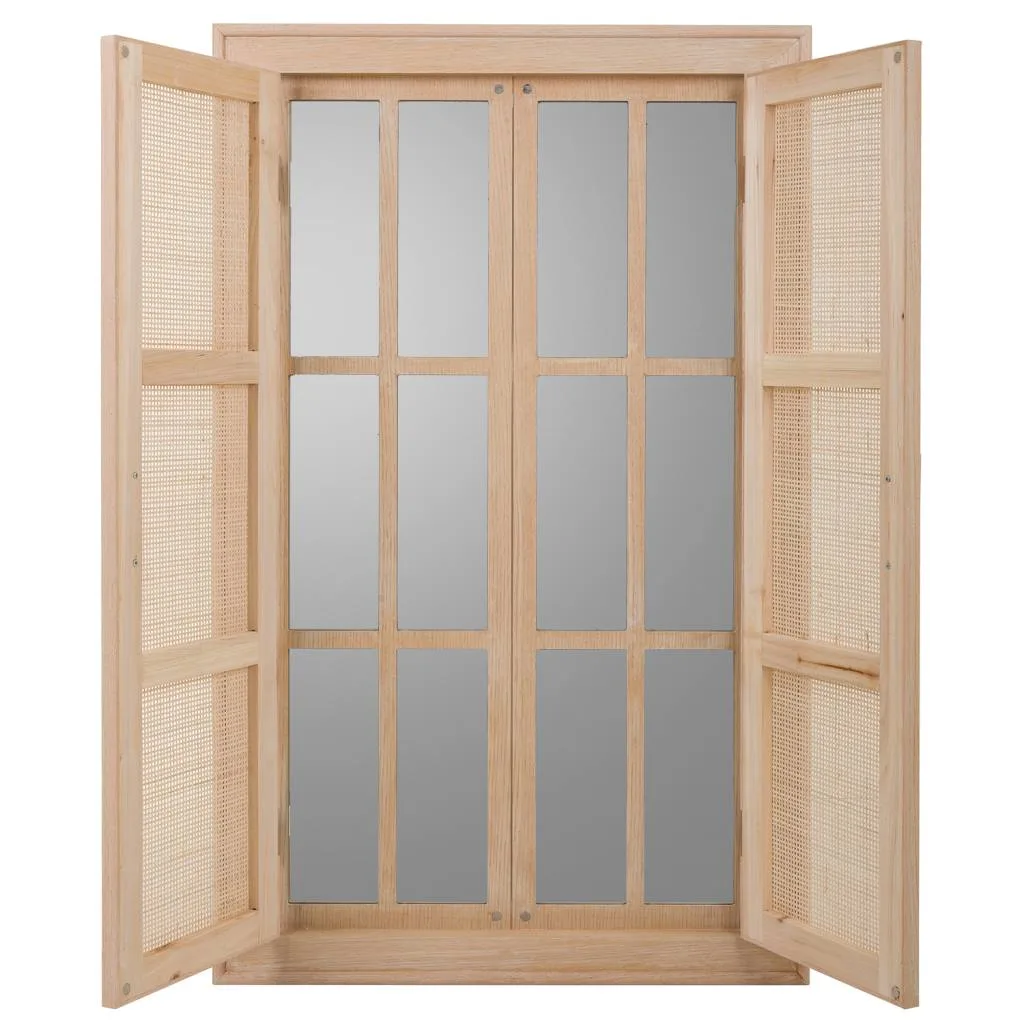 MDF cane webbing mirror – brown — Photo 4