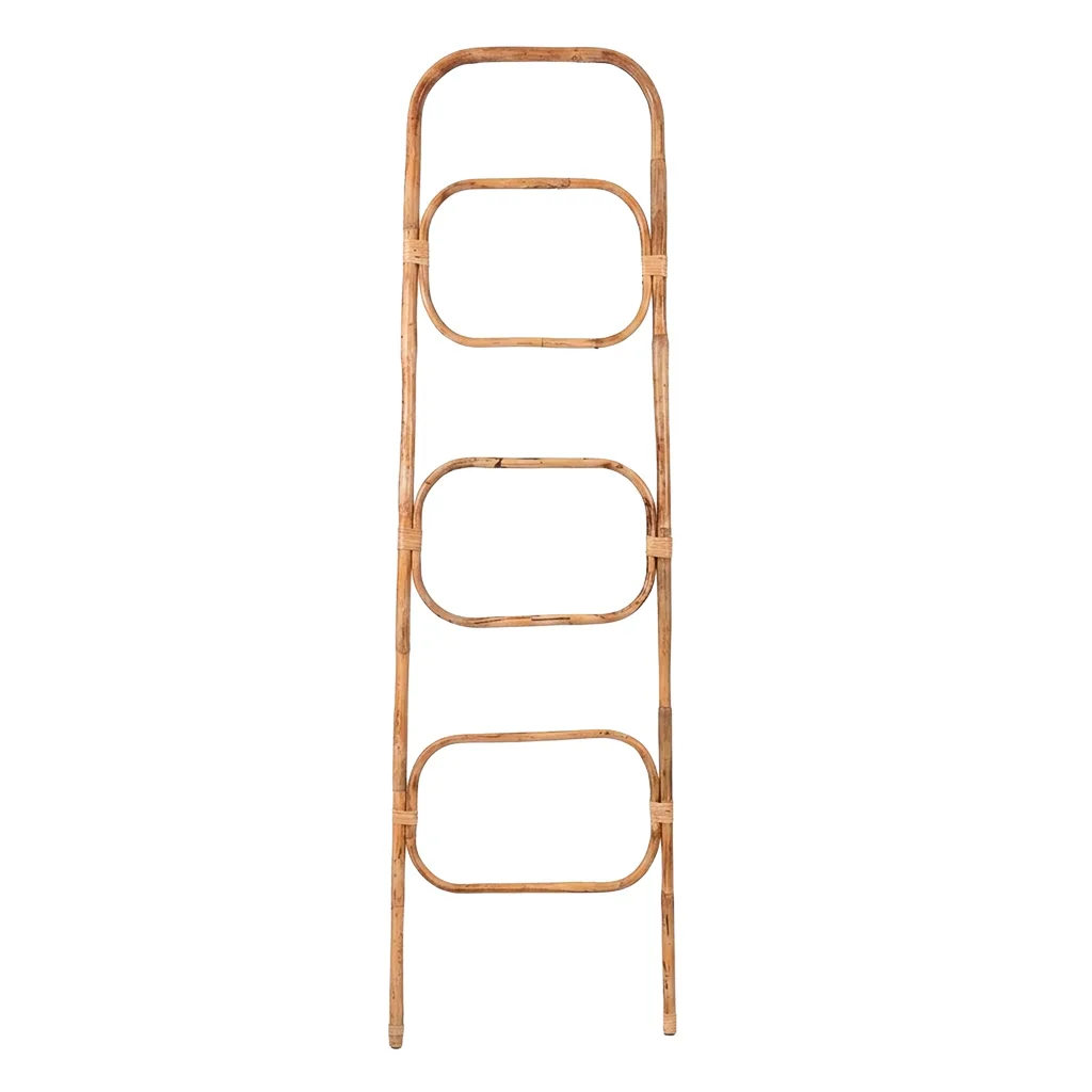 Decoratieve ladder van riet bruin