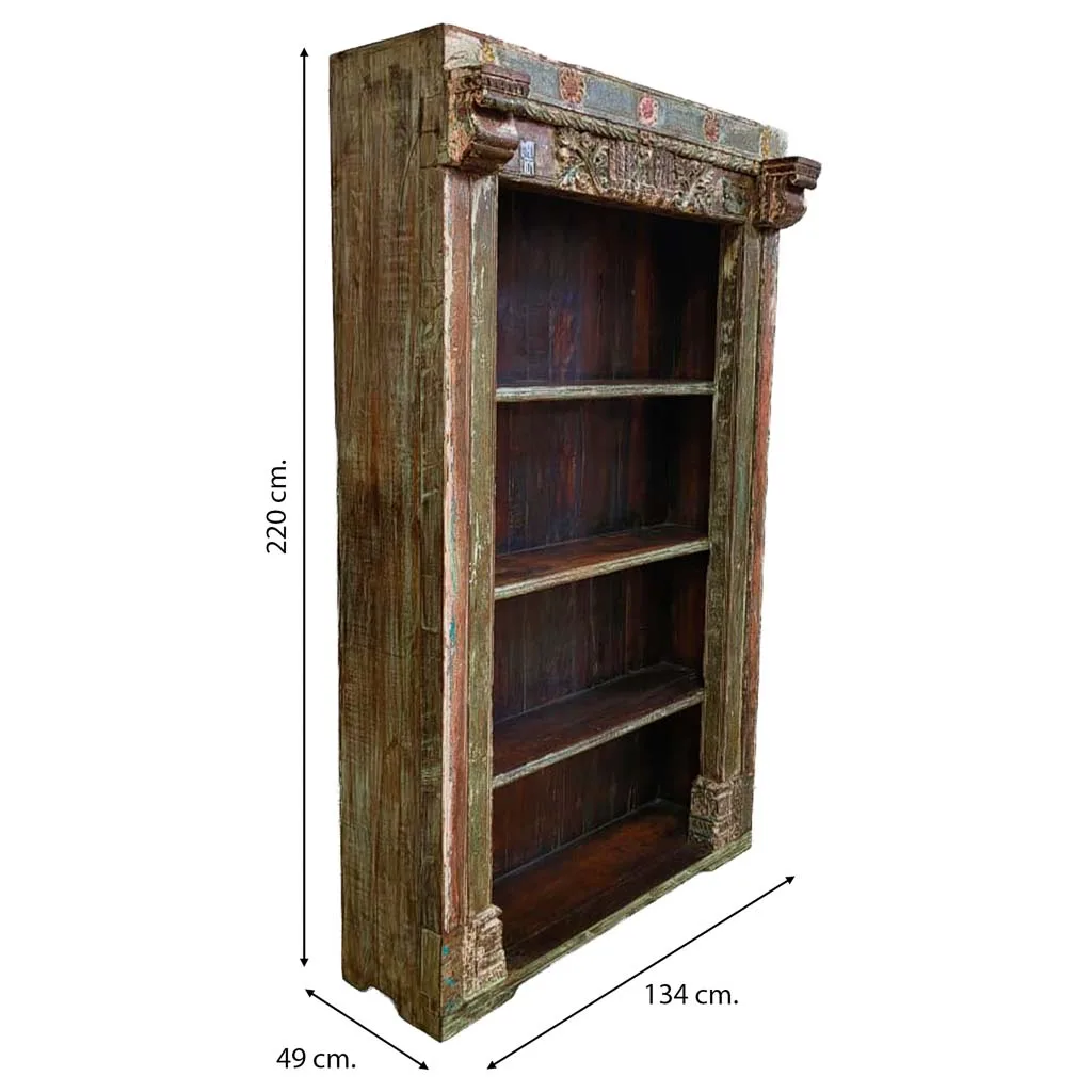 Handmade wood shelving unit bookcase – brown — Photo 3