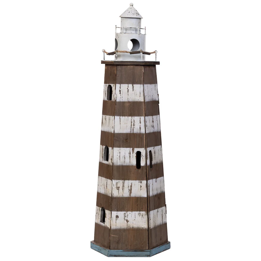 Lighthouse wood metal shelving unit — Photo 2